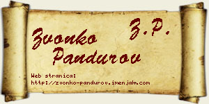 Zvonko Pandurov vizit kartica
